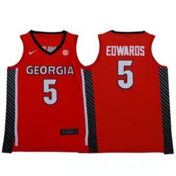 Mens Anthony Edwards Red Stitched Jersey